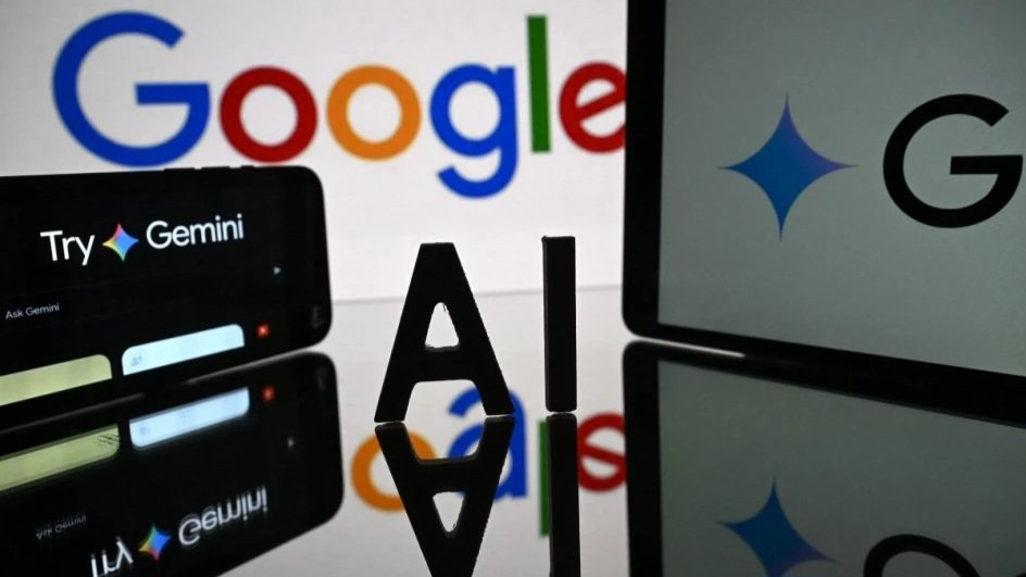 Featured Image Alt Text: A person holding a smartphone displaying the Google Gemini AI interface with a Google logo and AI branding visible in the background.