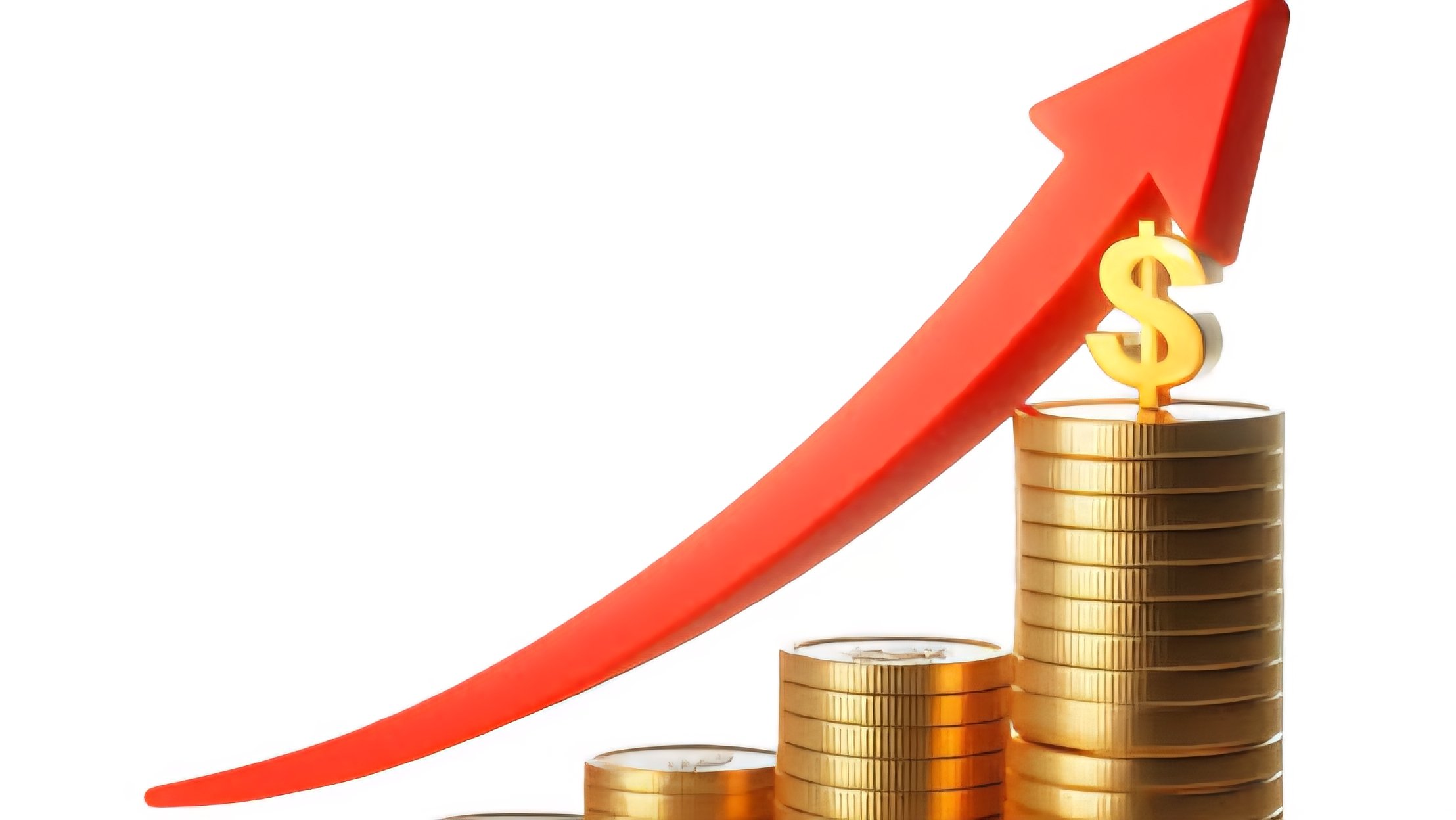 A financial chart showing a rising red arrow over stacked gold coins with The Kenya Times branding and a 4.6 percent growth headline.