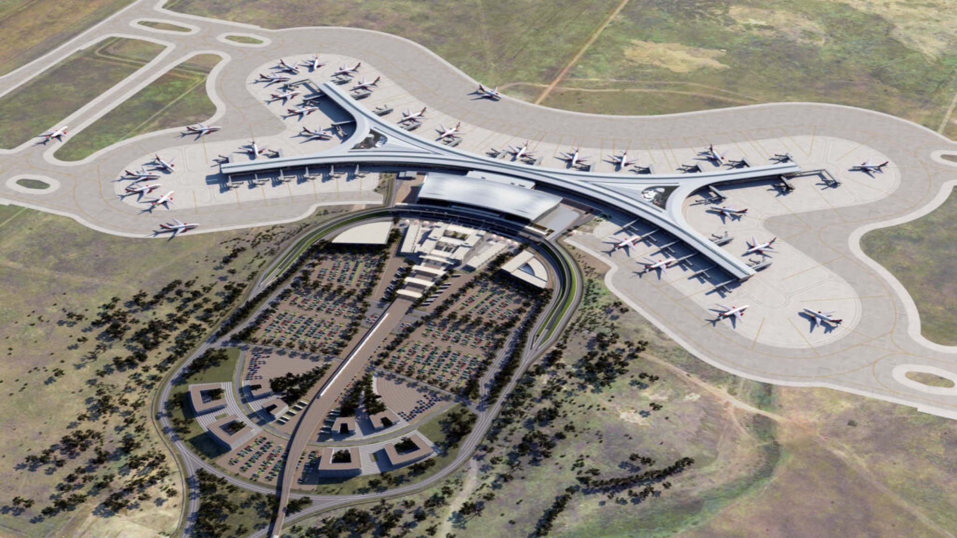 The overall masterplan of the Jomo Kenyatta International Airport (JKIA) in Nairobi