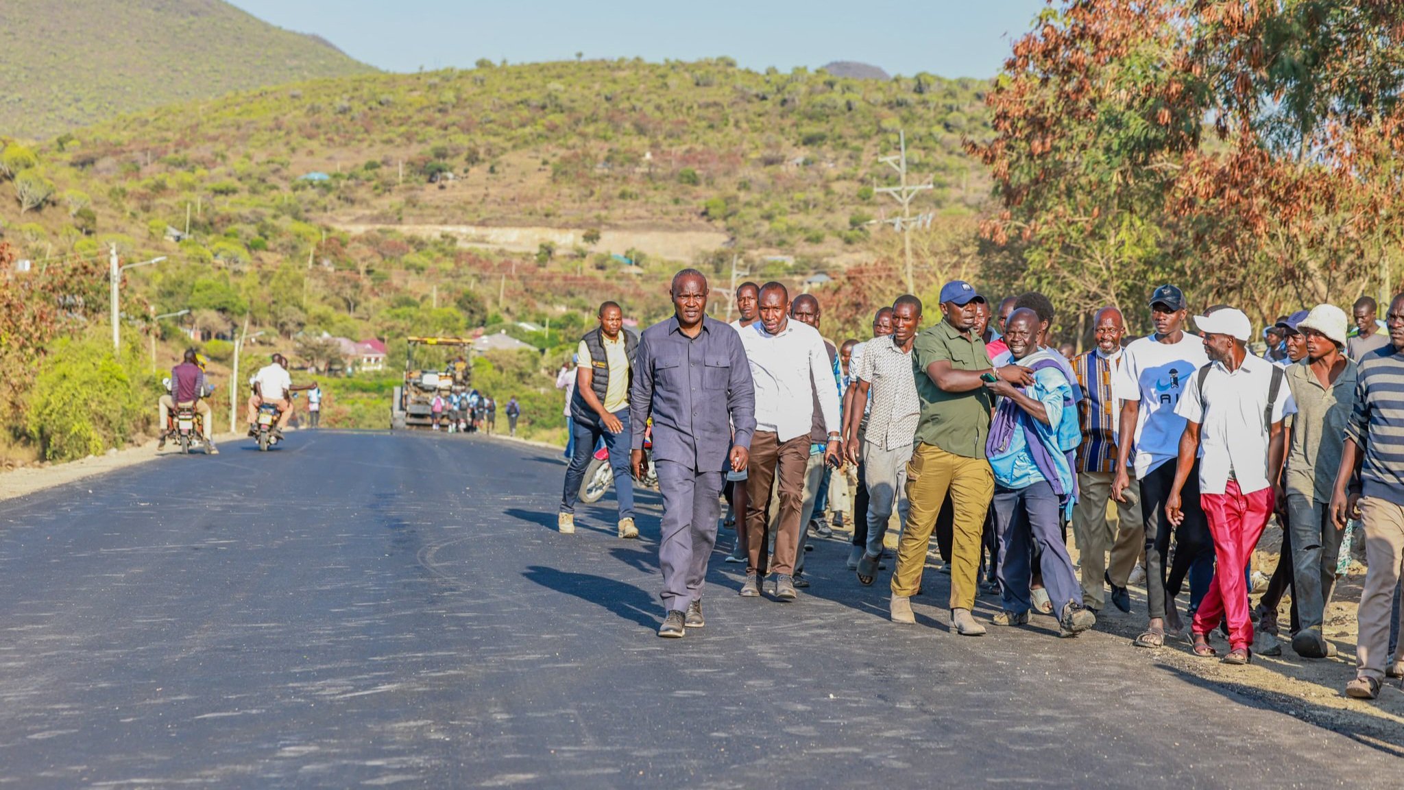 John Mbadi inspects ongoing road infrastructure developments in Nyanza
