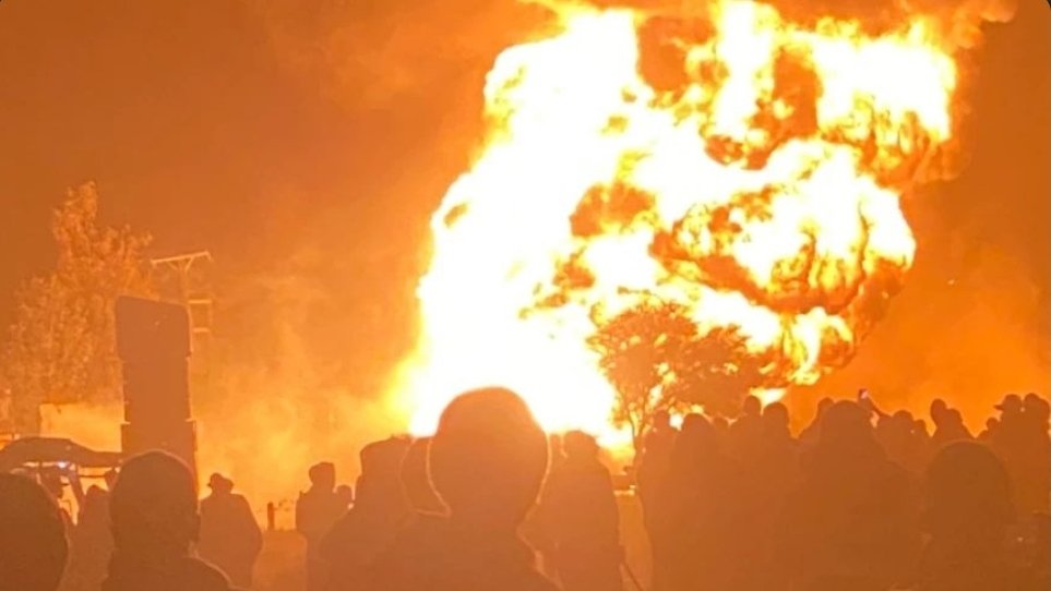 The blaze that gripped the town