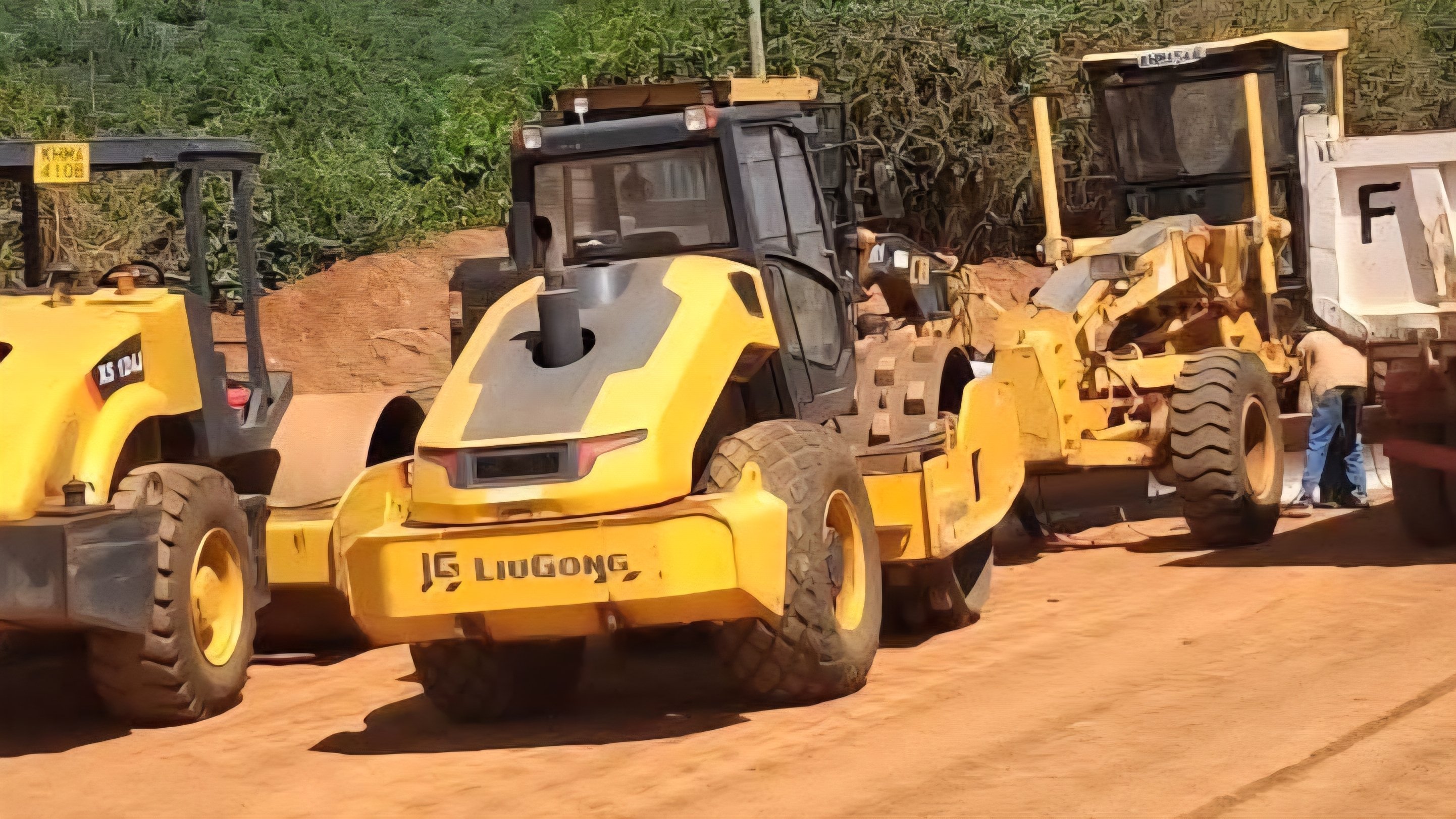 A construction site showing the initial earthworks and clearing for the 13-kilometre Kamuwongo-Kandwia road upgrade in Mwingi North, Kitui County.