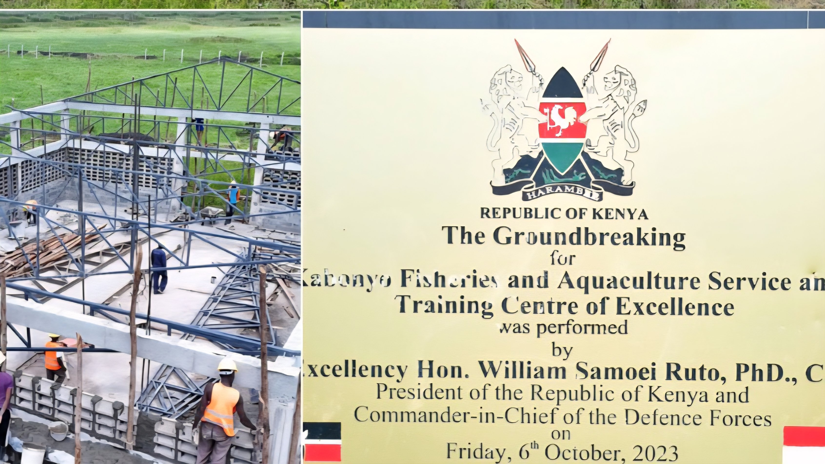 Inside construction of Kisumu multi-million aquaculture training centre