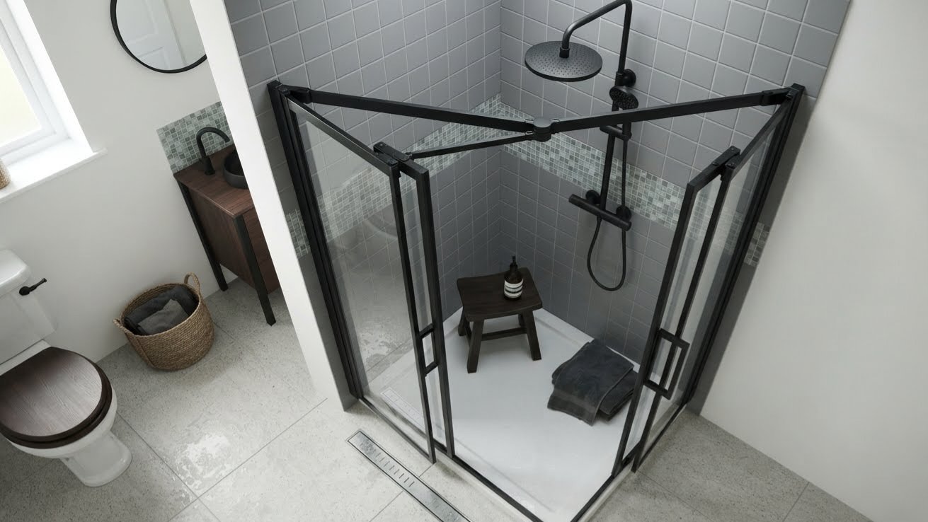Innovative Space-Saving Shower Door Solution Takes Off Online