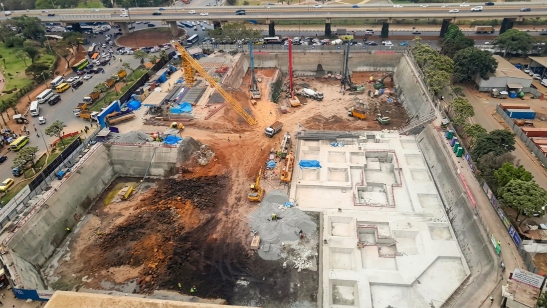NSSF Twin Towers Construction Progress: Raft Foundation Casting Underway as Piling Continues