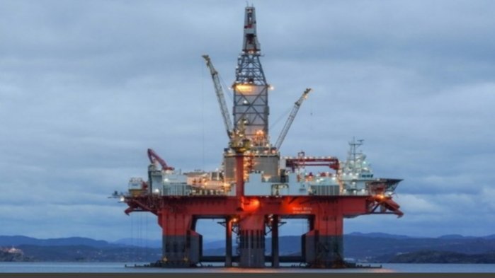 Offshore oil drilling rig in Côte d'Ivoire waters