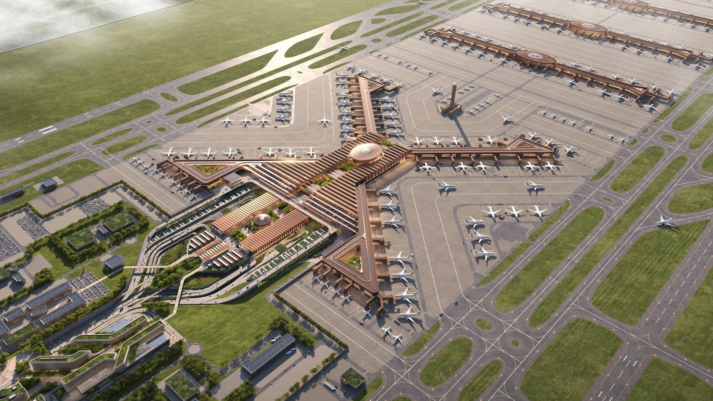 Zaha Hadid Architects' Bishoftu Airport To Become Africa's Largest