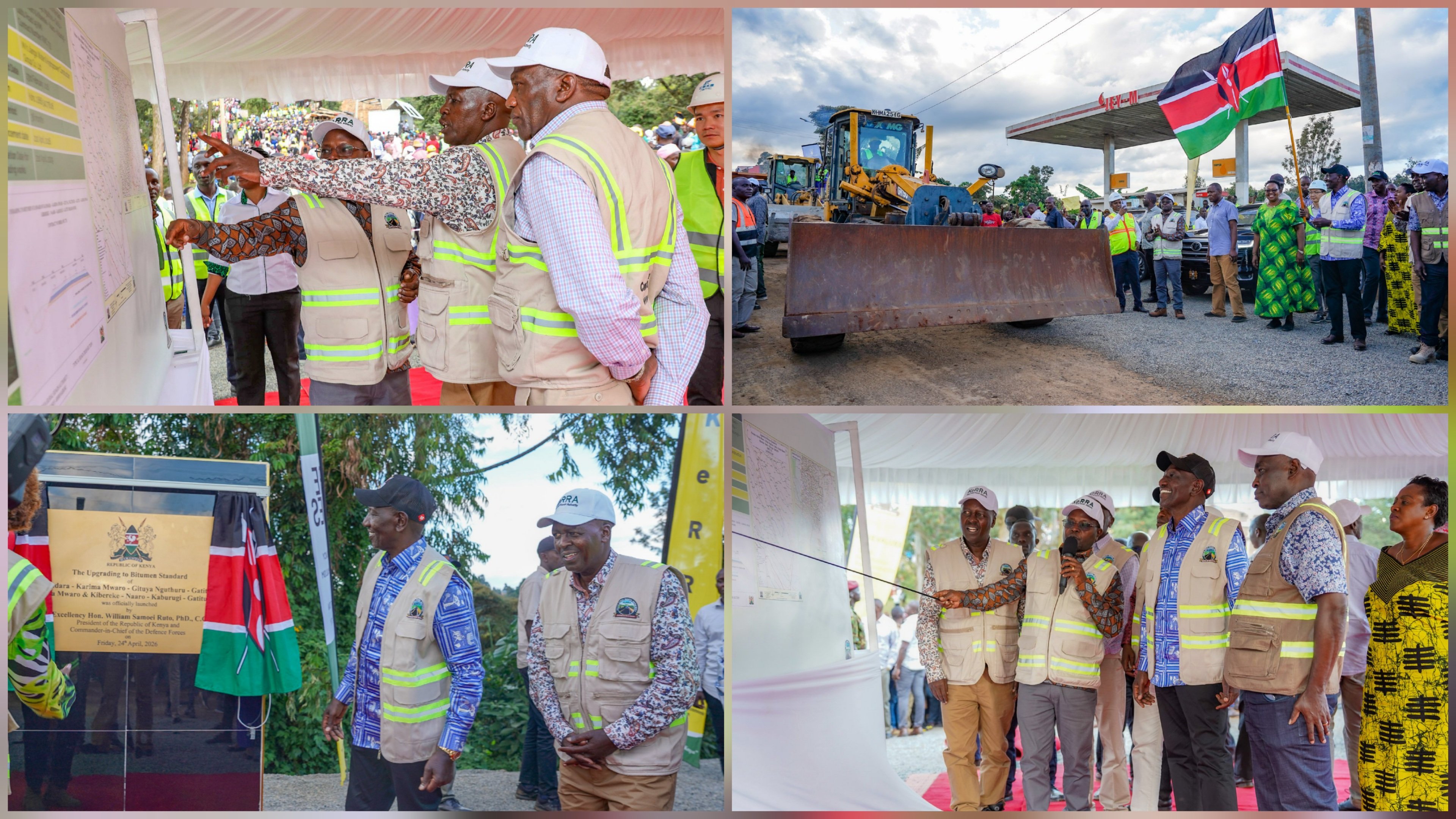 President Ruto Commissions New Road Infrastructure Projects in Murang'a