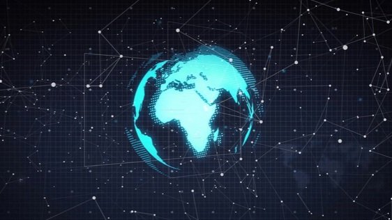 A high-quality graphic of a globe centered on the African continent, representing international and regional financial and insurance connectivity.