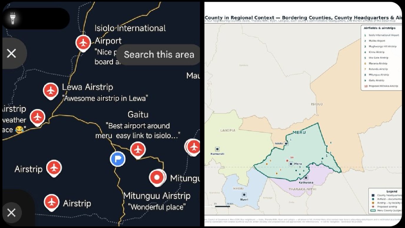 Audit Maps Ten Active Airfields Inside Meru County