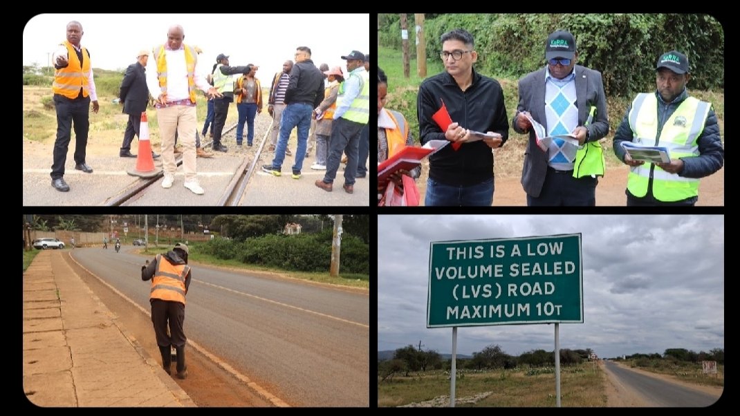 PPP Committee representative Mr. Macharia Taki and technical teams from KeRRA and partner agencies inspect the Ngong-Kiserian-Isinya section of the Lot 33 annuity roads project in Kajiado County on 22 June 2026.