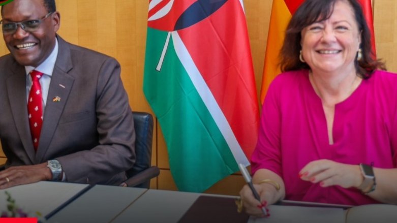 German and Kenyan officials during signing of development cooperation agreement