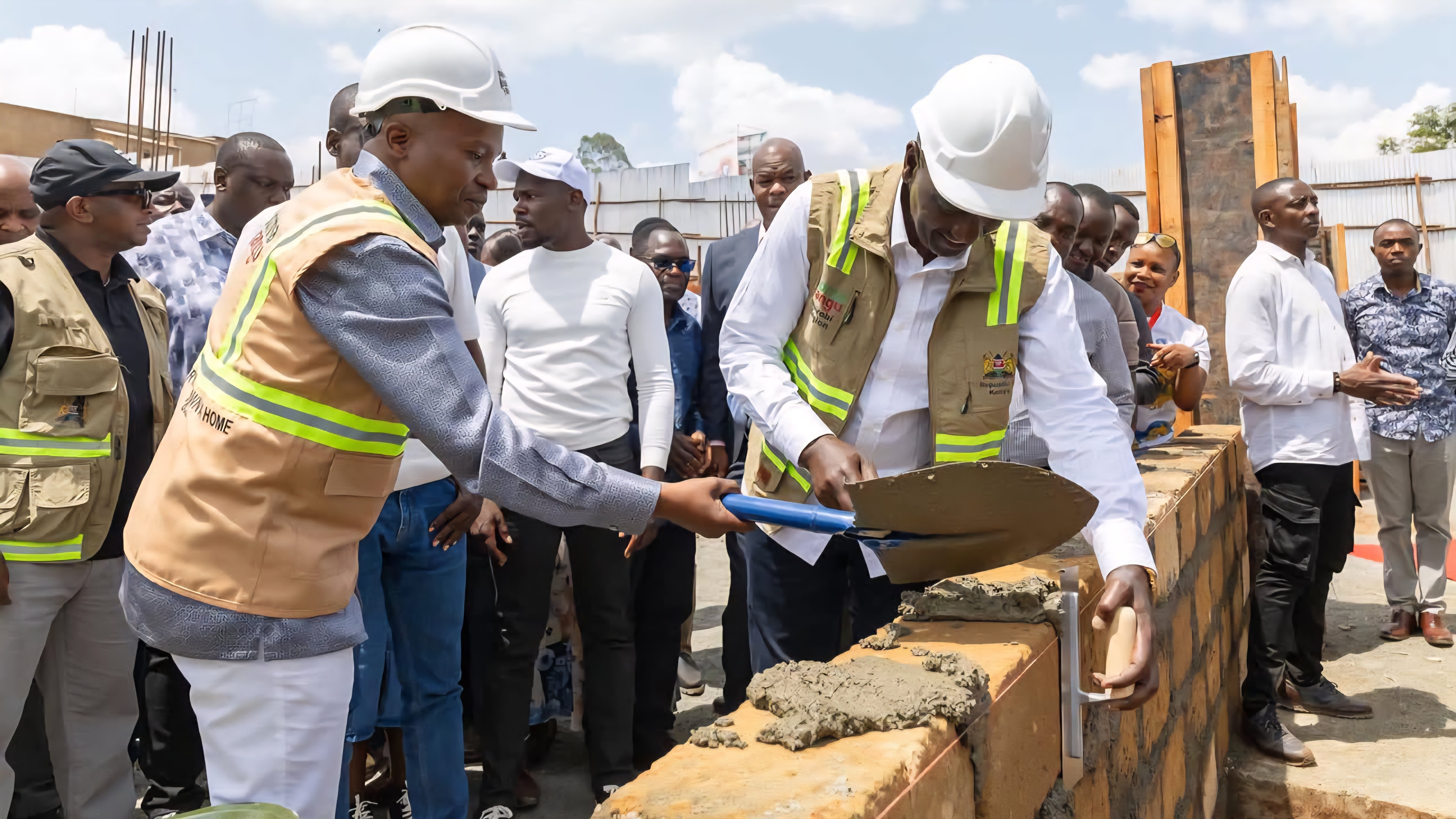 President William Ruto laying a stone at the Affordbale Housing Programme in Kisii ,Thursday, January 28, 2026