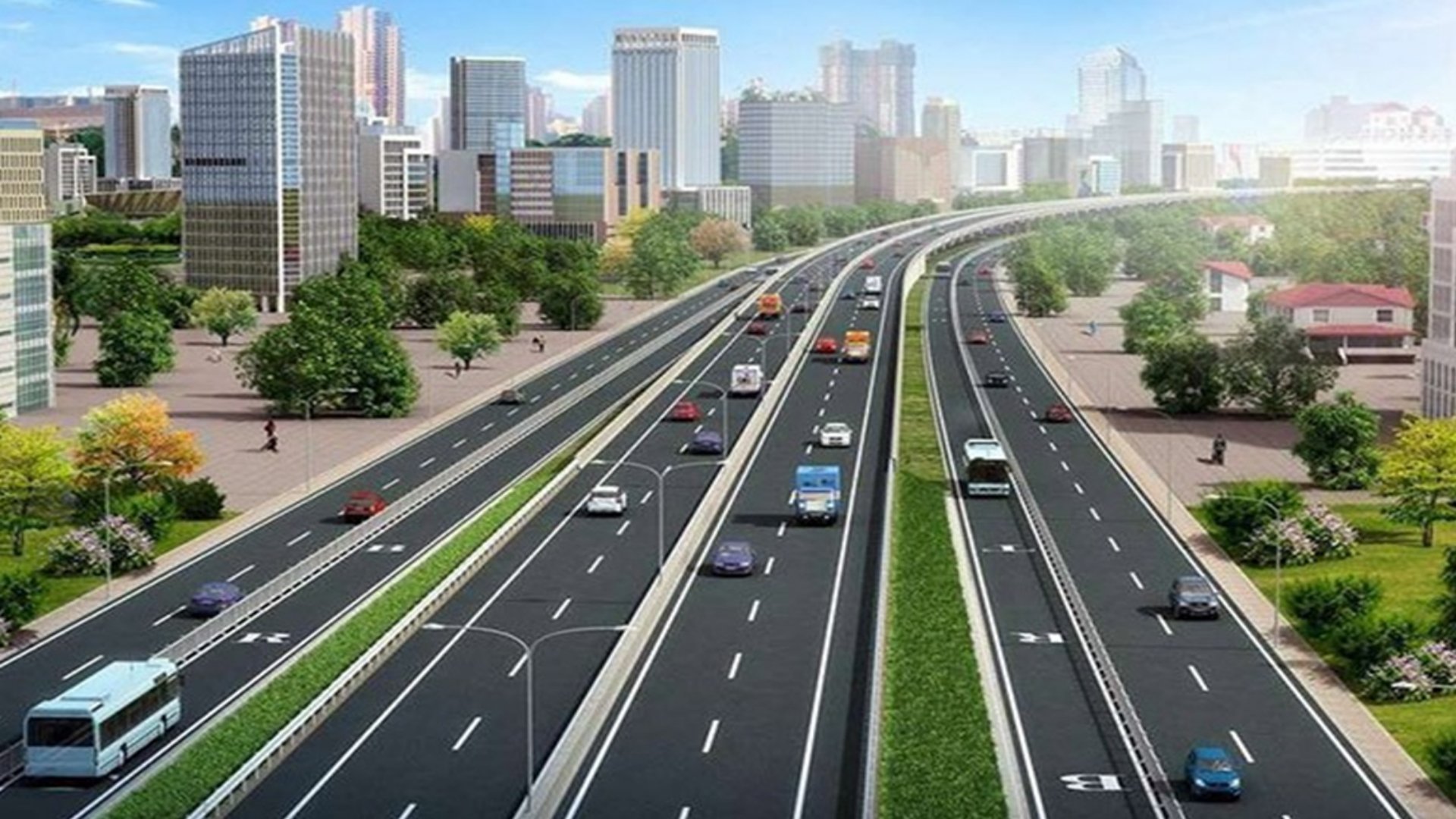 Aerial view of a major dual carriageway highway interchange in Kenya, symbolizing the Nairobi-Mau Summit PPP project.