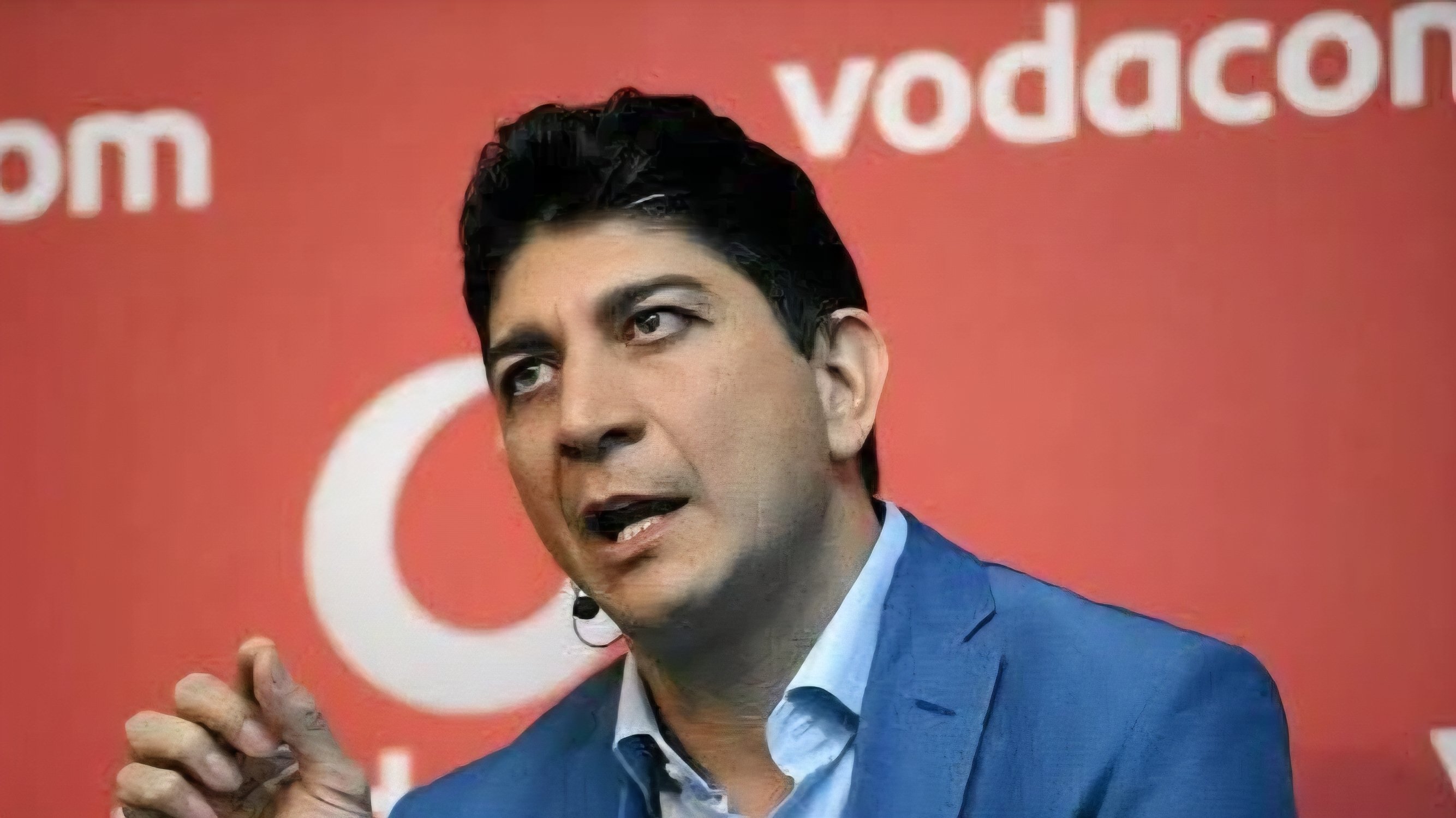Vodacom Group corporate headquarters displaying company branding logo on exterior facade