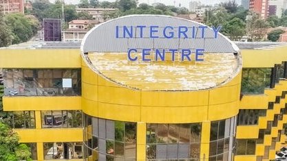 An aerial view of the EACC headquarters at Integrity Centre, located at the Jakaya Kikwete and Valley Road junction in Nairobi.
