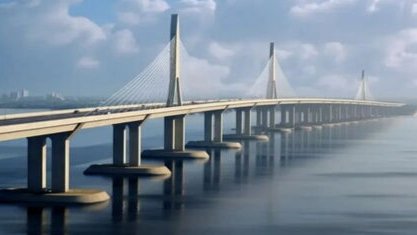 Artist's impression of the proposed Mombasa Gate Bridge across the Likoni Channel