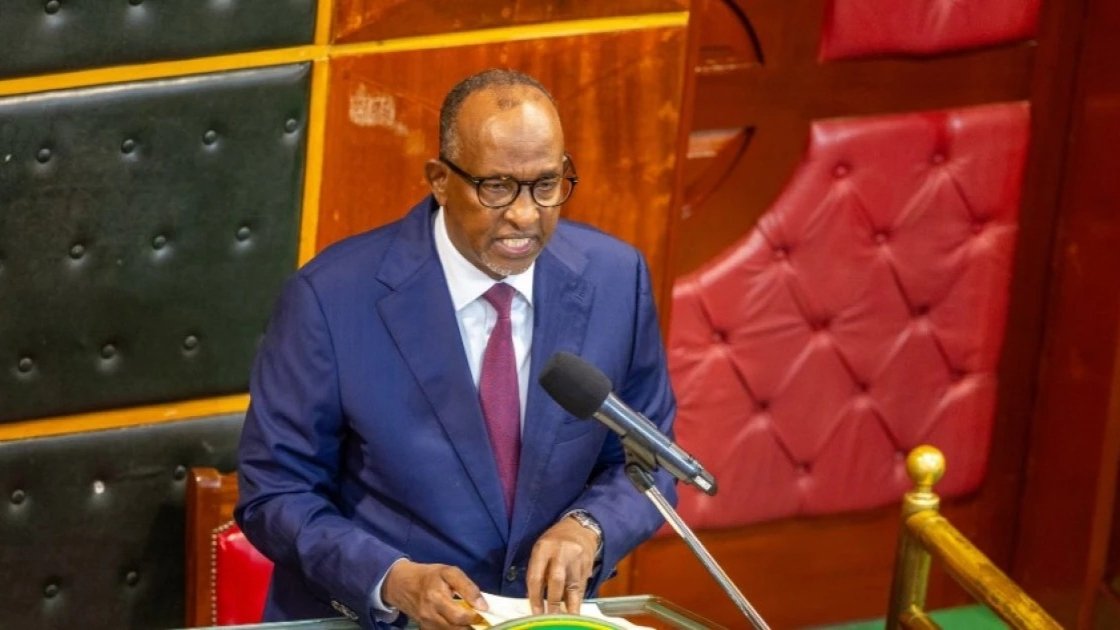 Health Cabinet Secretary Aden Duale addressing the National Assembly on Ebola preparedness measures including the Laikipia facility
