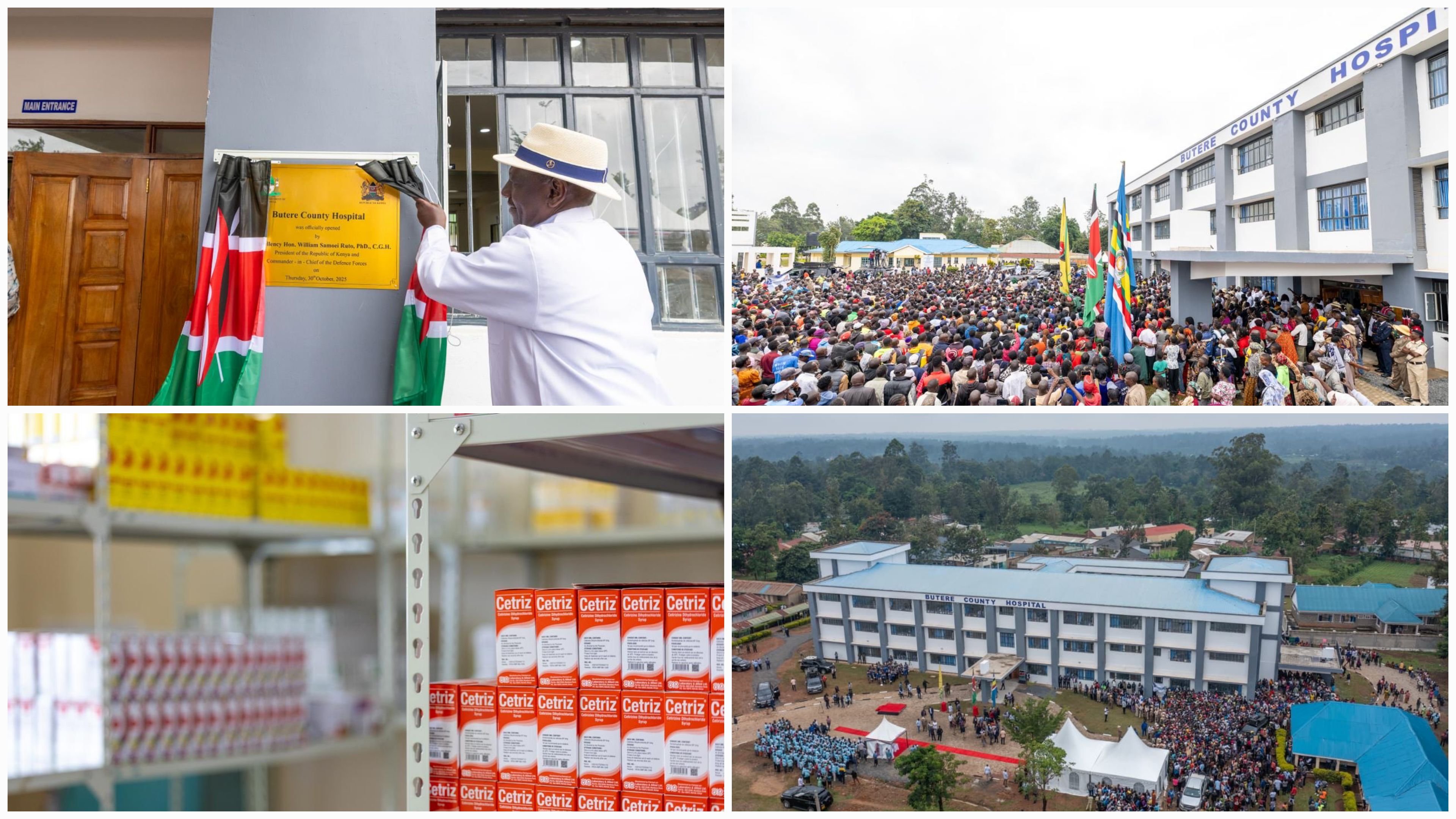 President Ruto Opens Butere County Hospital, Pledges KSh 150M for Equipment