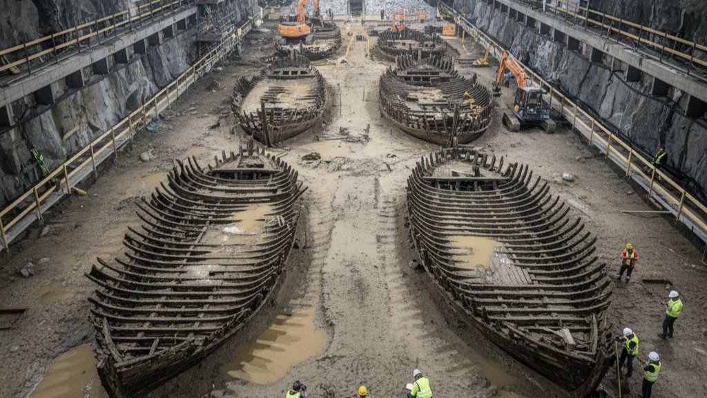 Railway Tunnel Excavation In Sweden Uncovers Six Historic Shipwrecks