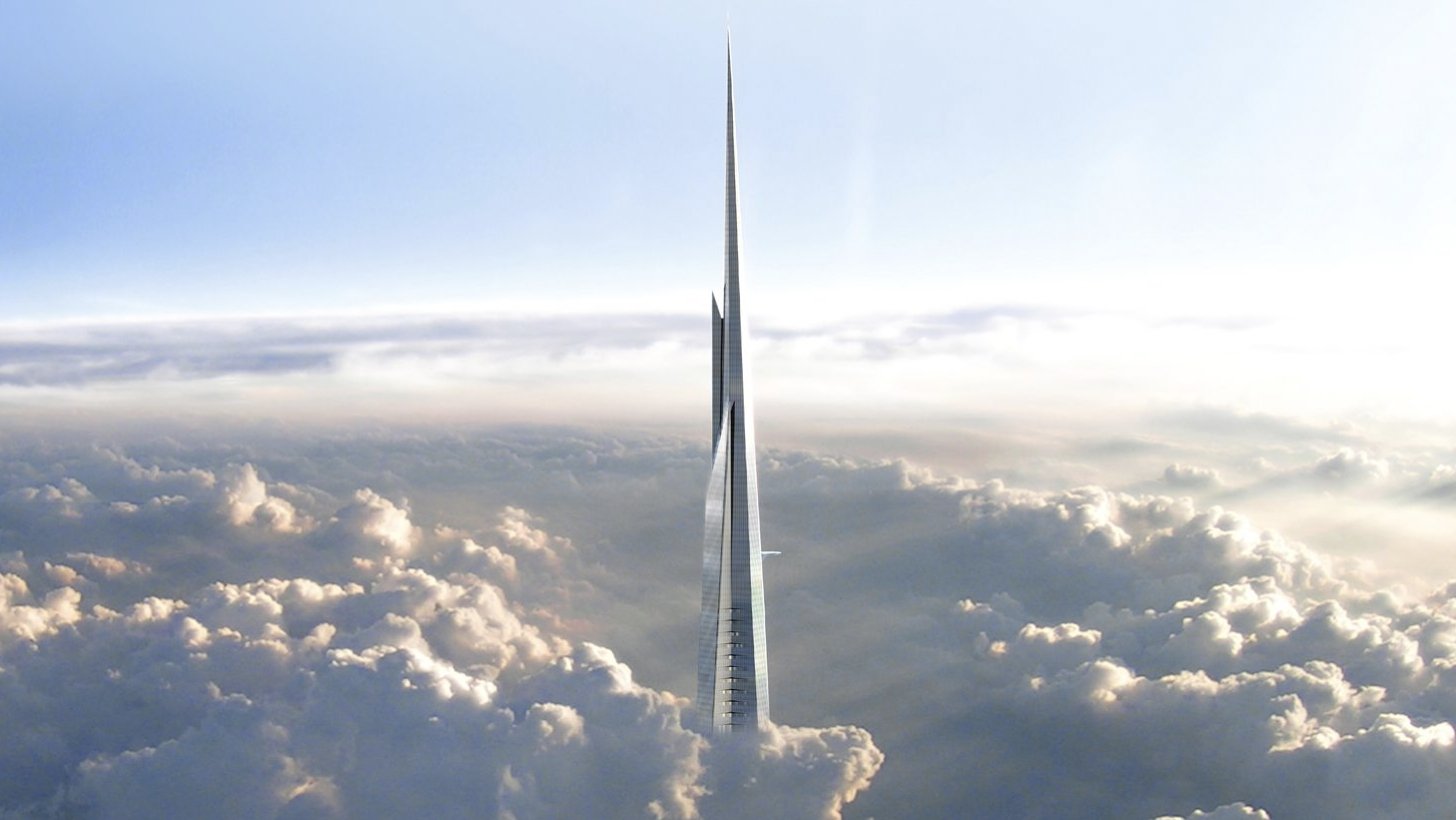 A render of the Jeddah Tower in Saudi Arabia.