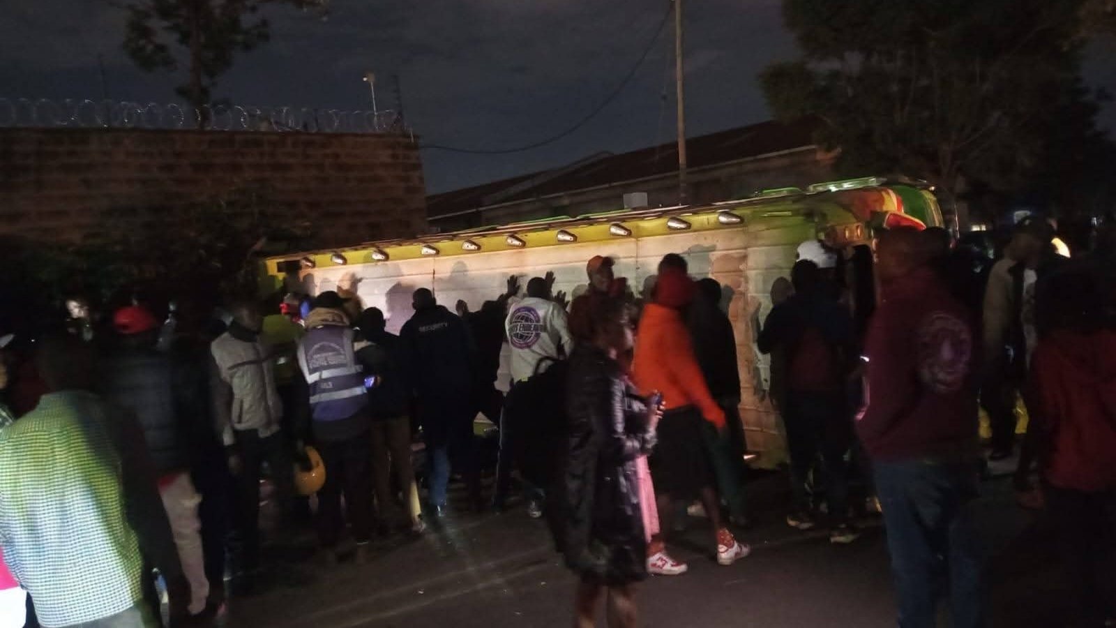 Matatu Overturns on Enterprise Road in Nairobi Reportedly Killing Several Passengers
