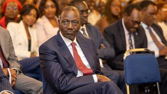 President William Ruto seated at a high-level meeting in Rome during discussions on Kenya-Italy infrastructure cooperation.