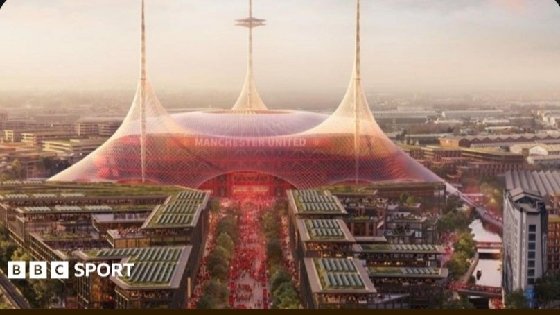 Artist impression of Manchester United proposed new stadium