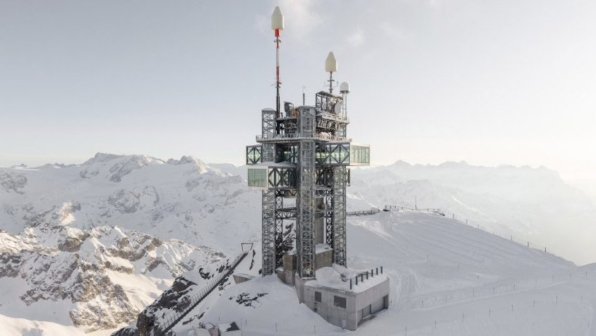 Herzog & de Meuron Turn Old Swiss Antenna Tower Into Alpine Landmark