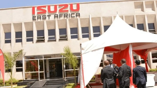 The Isuzu East Africa corporate headquarters and assembly plant in Nairobi, showing the main entrance and signage.
