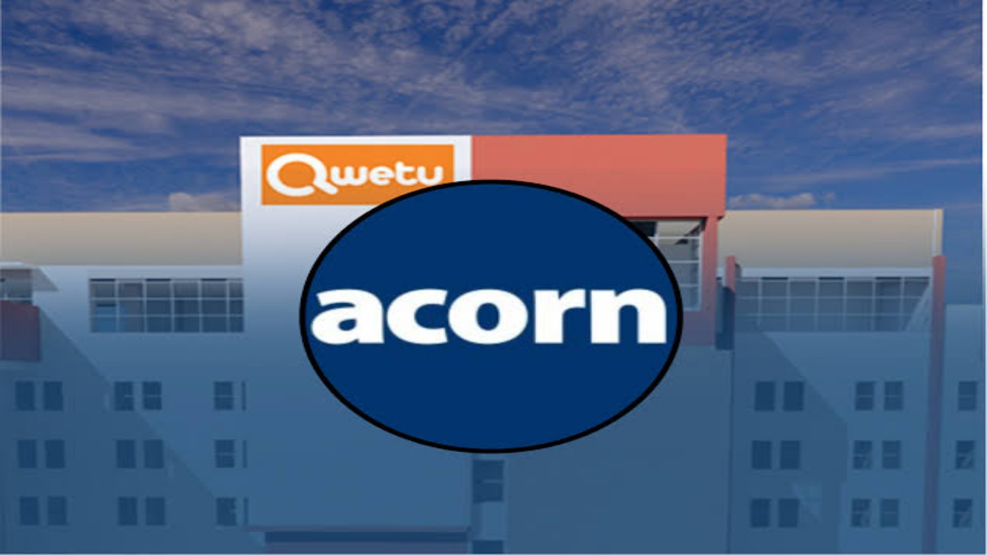 Conceptual image of a modern, multi-story Acorn rental apartment building in Nairobi featuring green building architecture
