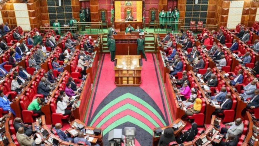 Members of Parliament seated during a parliamentary session in Kenya