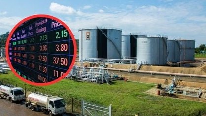 Kenya Pipeline Company depot facilities and Nairobi Securities Exchange trading floor inset