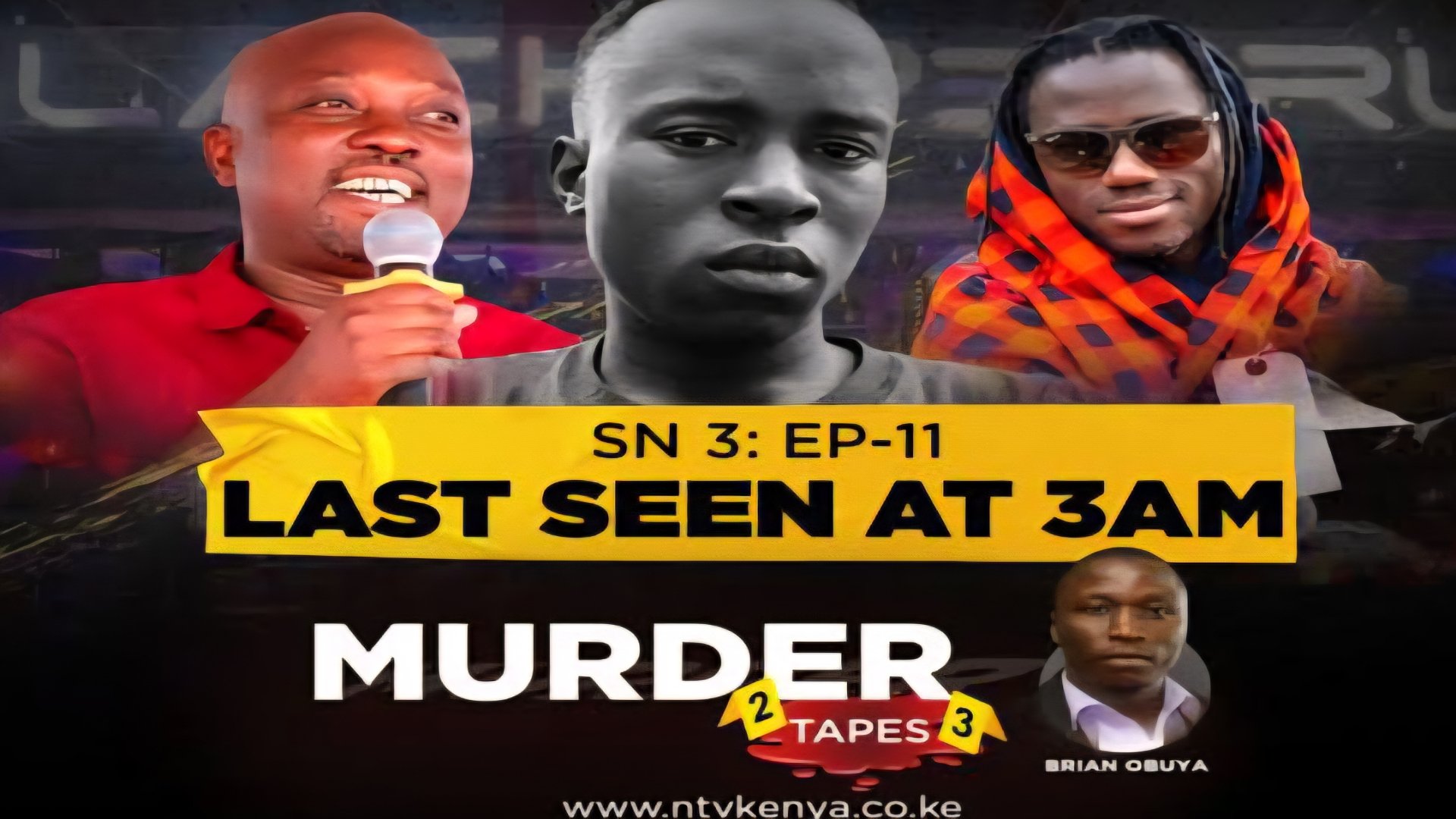 A screen capture of a news report titled "Last Seen at 3AM" featuring photos of the victim and the ongoing investigation.