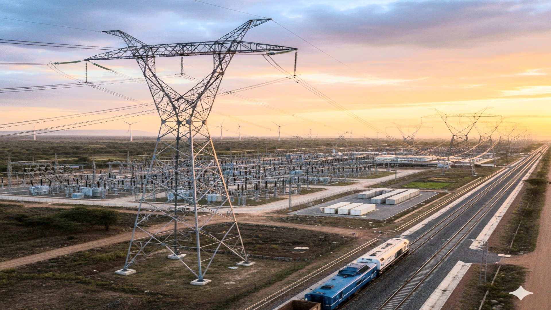 A pylon at the Suswa substation in Narok. Ketraco is evacuating electricity from Ethiopia to Tanzania via the Suswa substation.