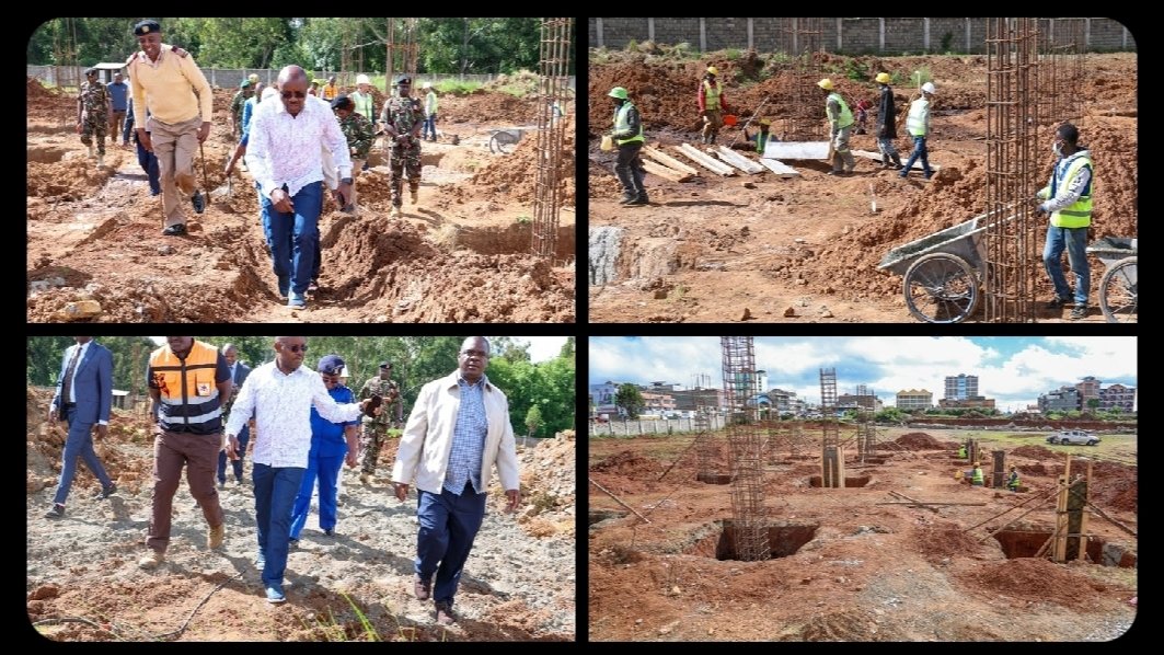 PS Mariru Inspects Progress at Ol Kalou Stadium Under Defence Ministry Oversight