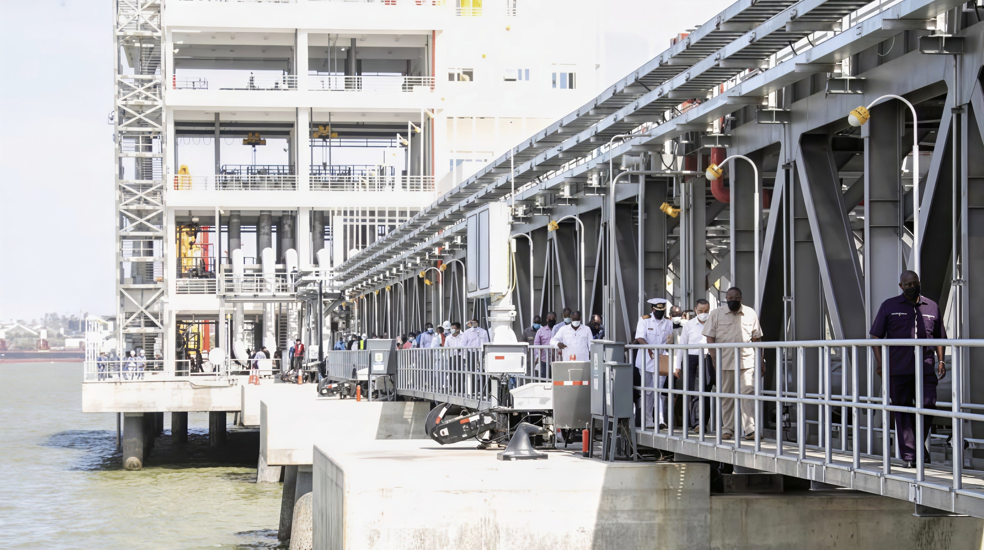 A vessel offloading fuel at the Kipevu Oil Terminal in Mombasa, Kenya.