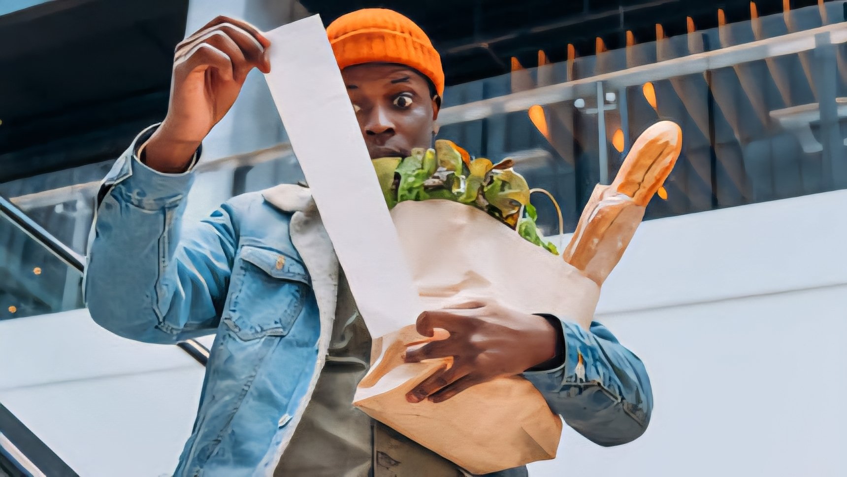 A Nairobi man reviews his shopping expenditure.