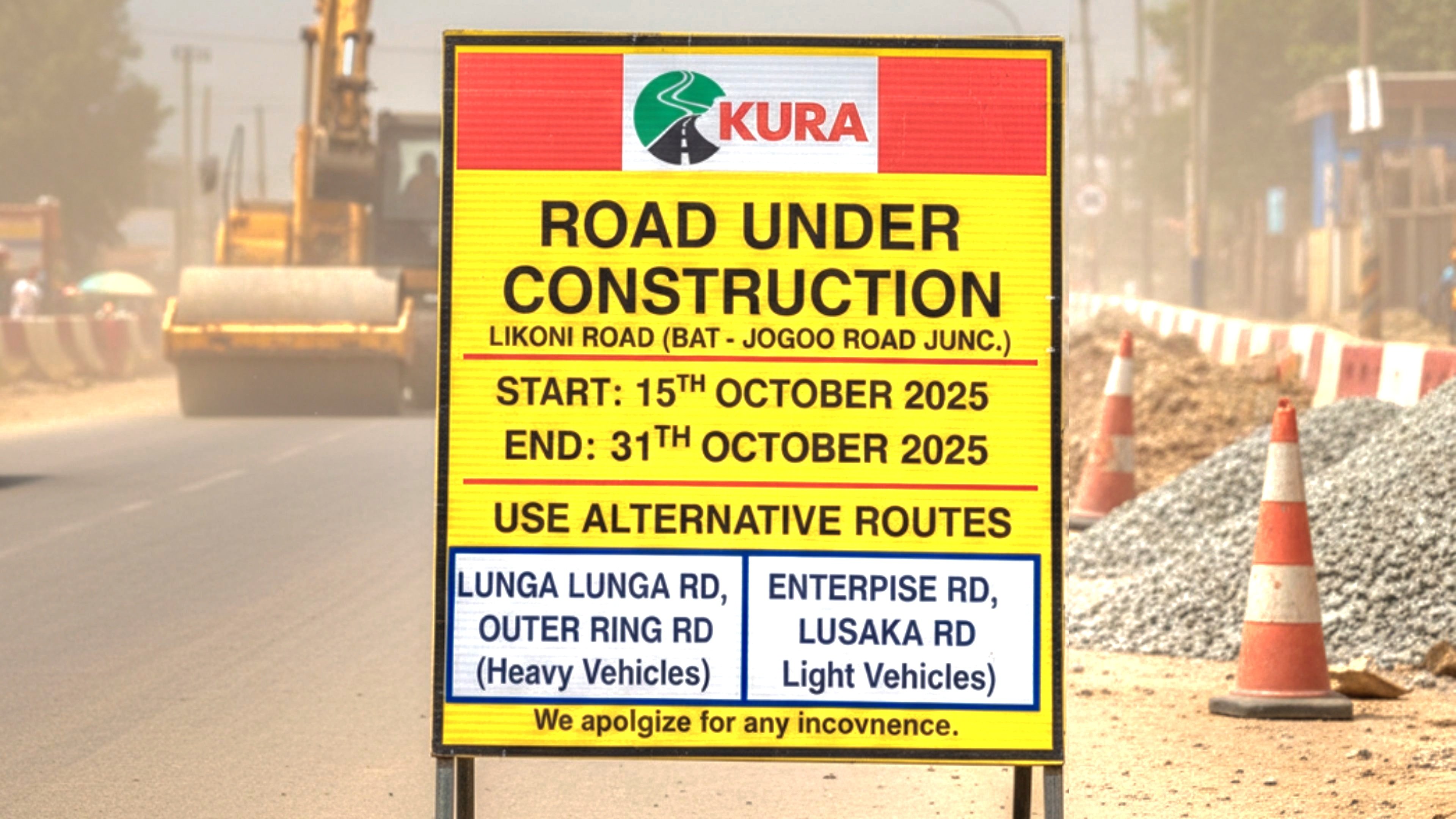 Likoni Road Under Construction by KURA