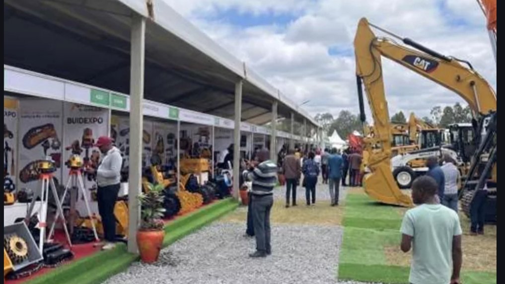 Exhibitors and heavy machinery at a past BUILD EXPO Kenya construction exhibition