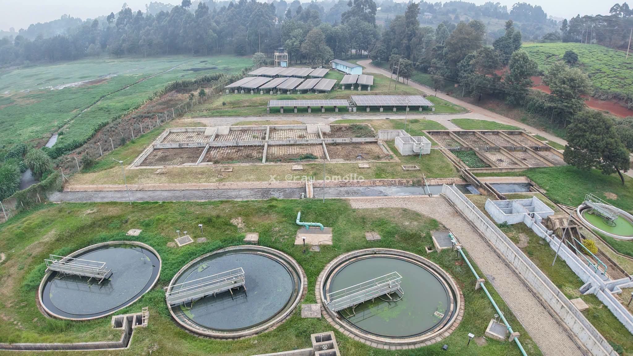 Completed facilities at the Limuru Water Supply and Sewerage Project treatment plant