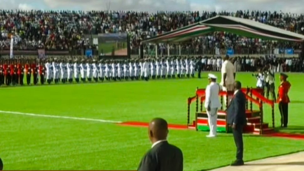 Thousands of Kenyans pack the newly constructed Wajir Stadium in Wajir County as President William Ruto leads the 63rd Madaraka Day commemorations on June 1, 2026.