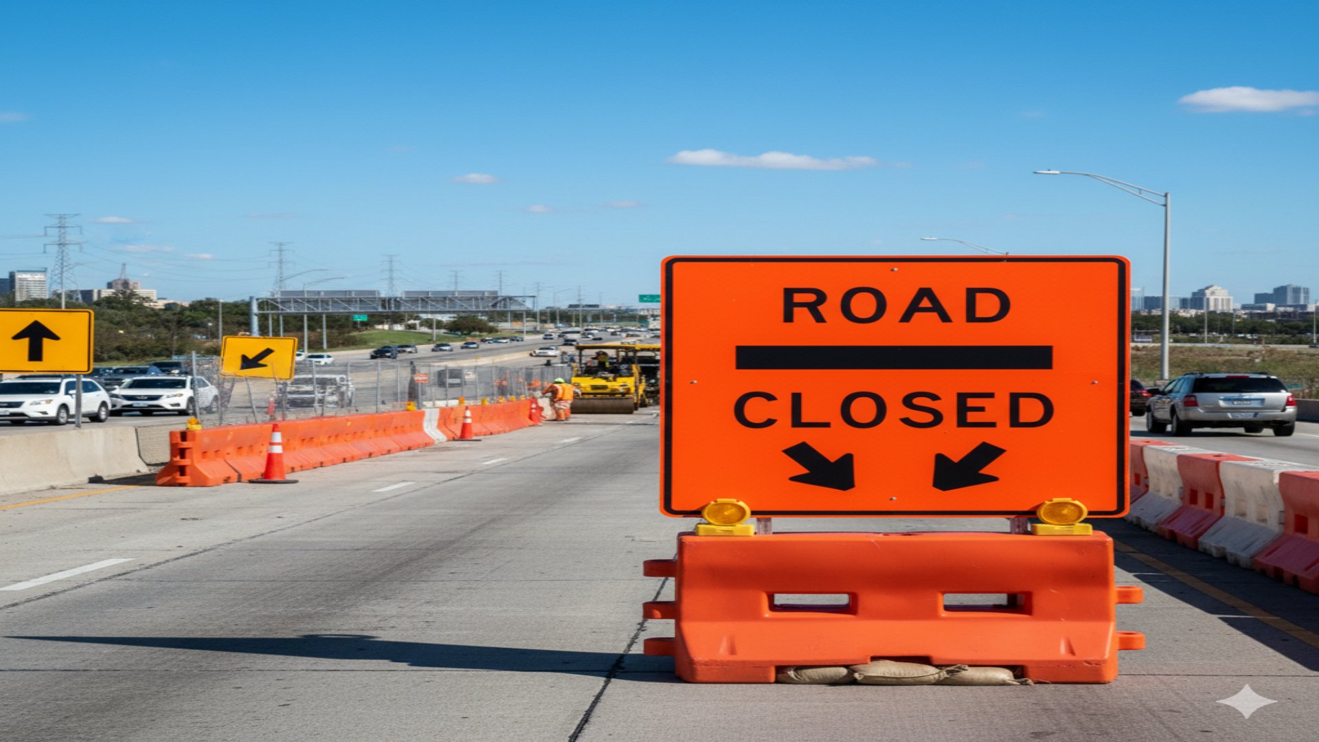 A road signage for the temporary traffic disruption and diversion plan at Juja Highpoint (Centurion) on the Thika Superhighway for milling and recarpeting works in November 2025.