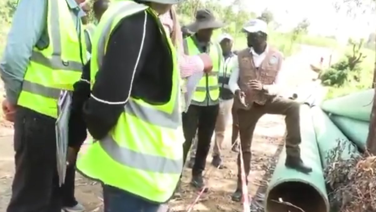 Water CS Eng. Eric Mugaa warns contractors against damaging pipe coatings