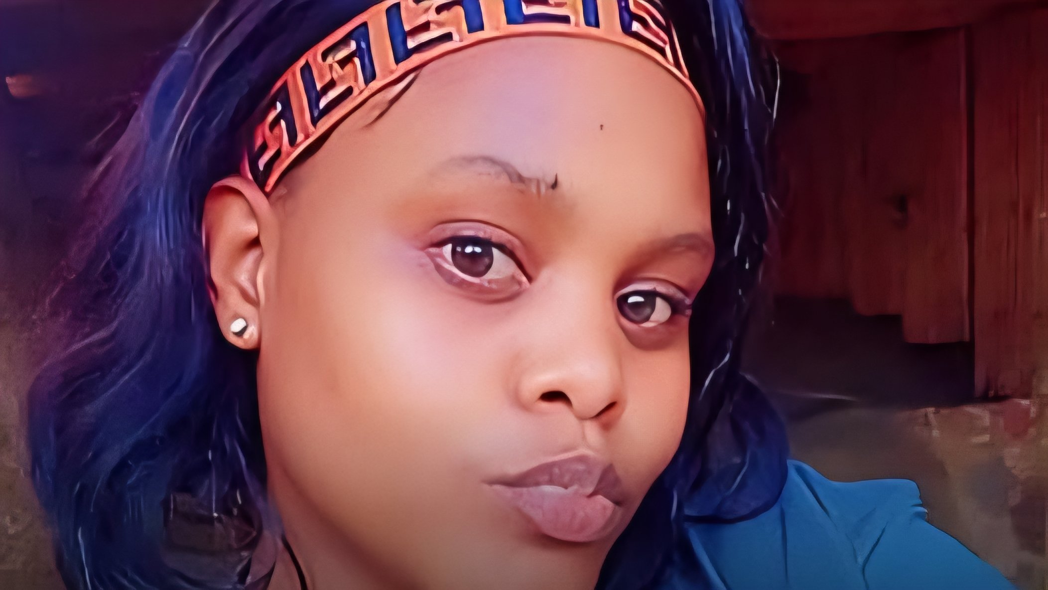 A portrait of Salome, a young Kenyan mother who was killed in a road accident involving a police vehicle.