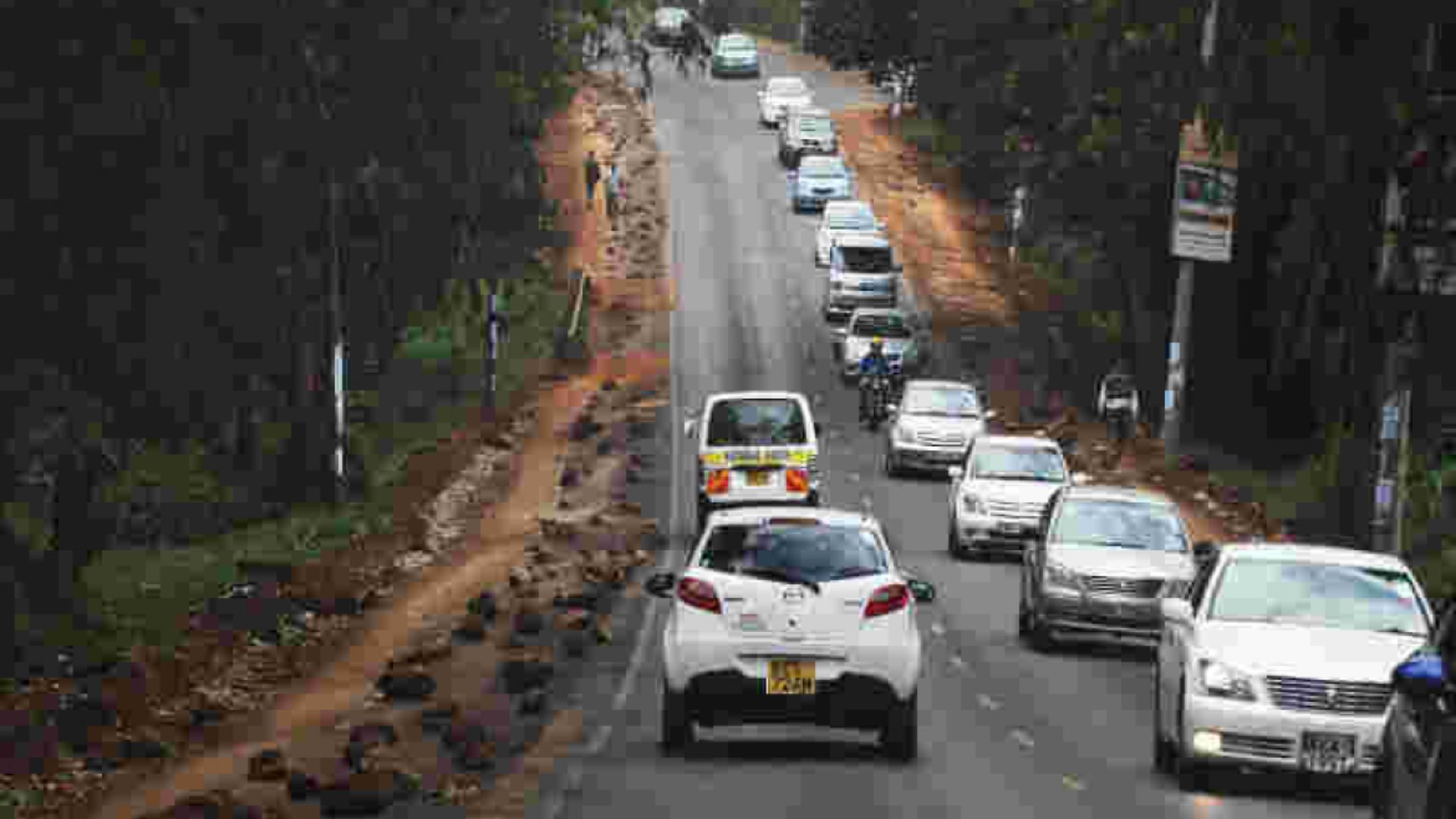 Aerial view of the congested Kiambu Road, Nairobi, before dualling, highlighting the need for the approved infrastructure upgrade.