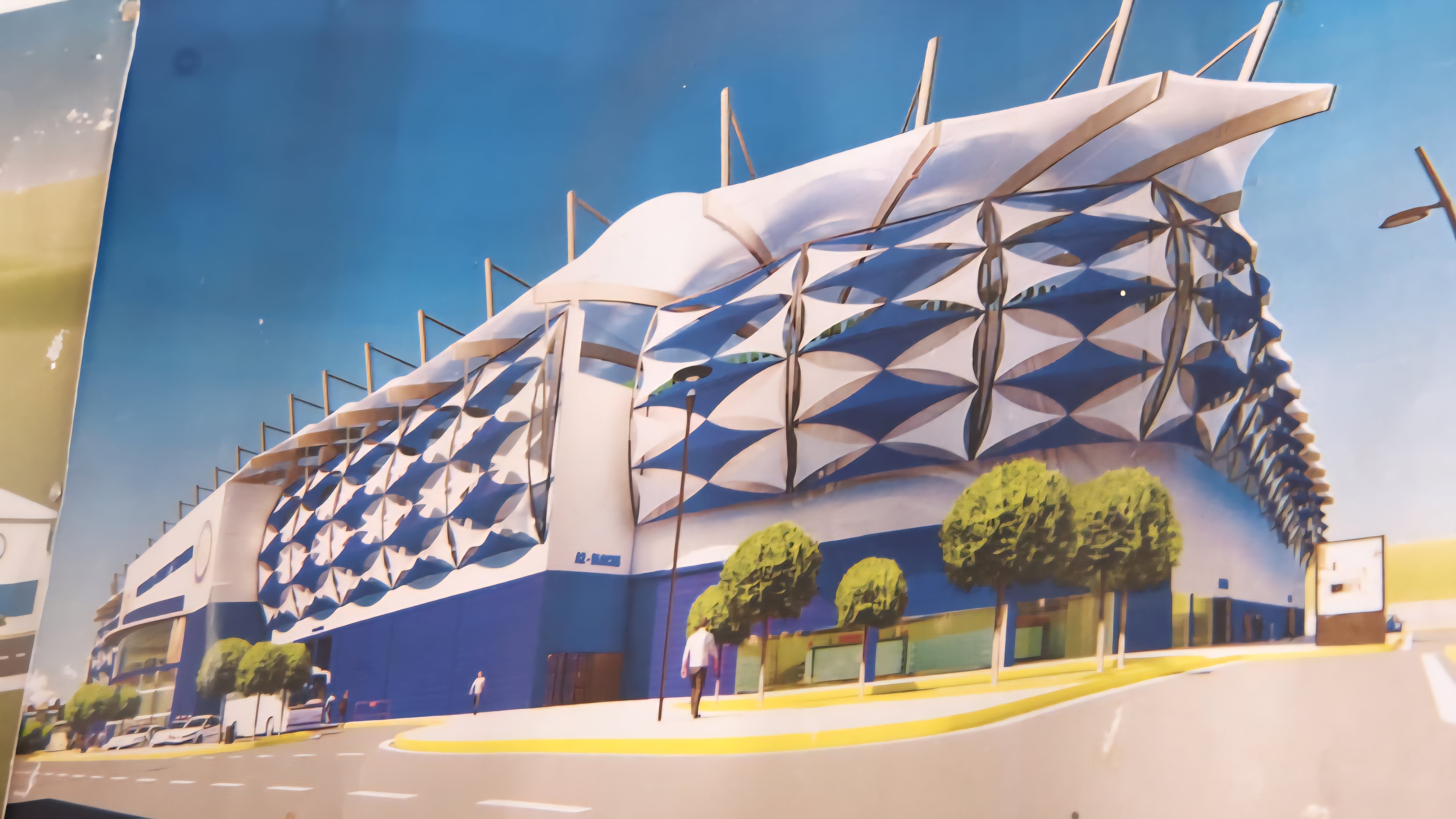 Artistic image of the 15,000-seater Mombasa stadium.