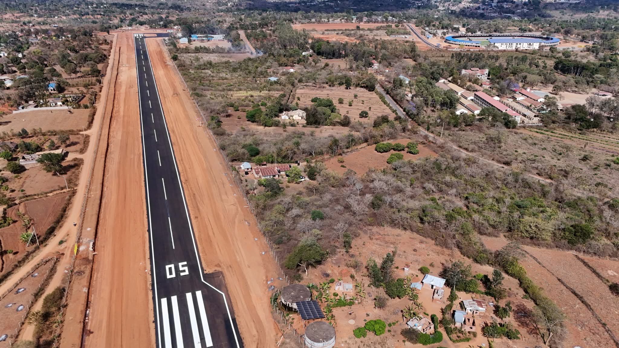 An aerial view of Kitui Airstrip posted by Dr Raymond Omollo on facebook