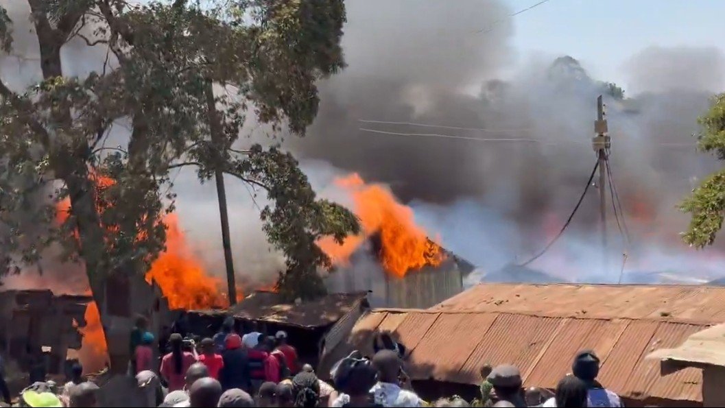 Fire Breaks Out in Residential Houses Near Kangemi Post Office