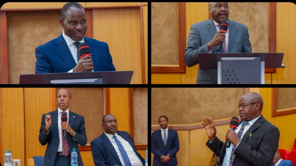 Principal Secretary Cyrell Wagunda addressing National Government Administrative Officers